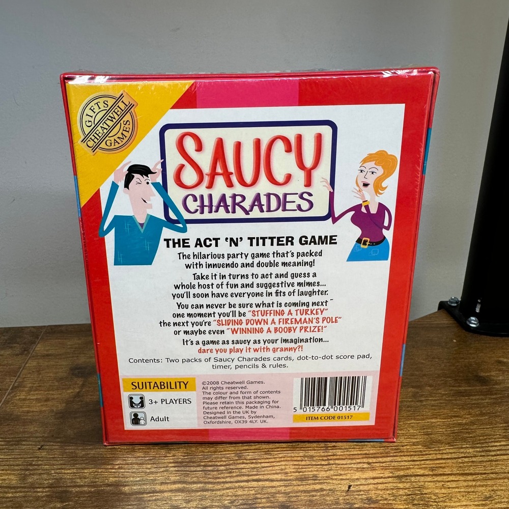Saucy Charades The Act N Titter Adult Party Game Cheatwell Games 01517 New